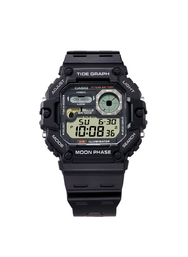 CASIO Men's SILICONE Digital Watch WS-1700H-1AVDF - 48.6 mm - Image 3